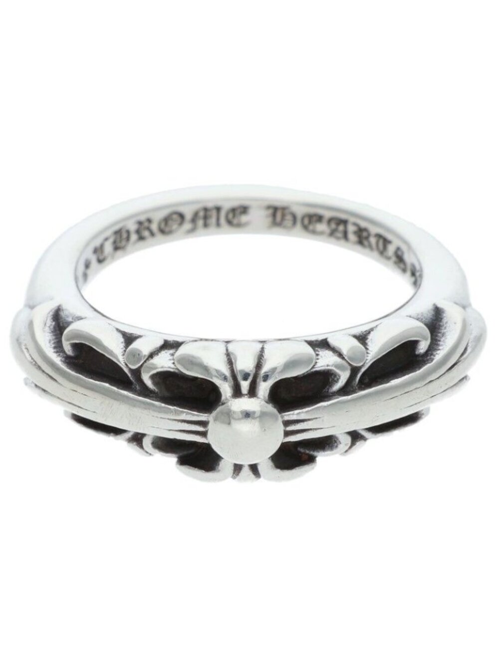 Chrome Hearts Baby Classic Floral Cross Silver Ring